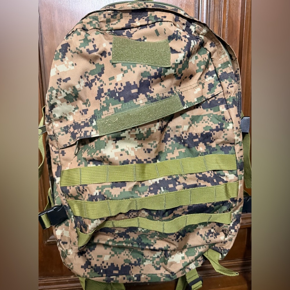 Tactical Digital Camo Backpack - Olive Webbing